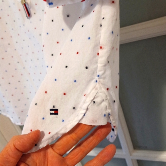 🔹Tommy Hilfiger ladies M preppy zip up pullover tunic top shirt🔹 - Picture 8 of 10